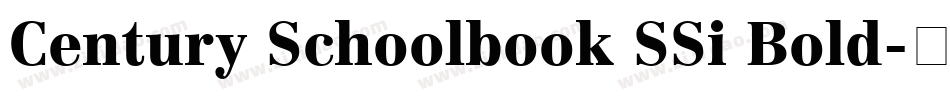 Century Schoolbook SSi Bold字体转换